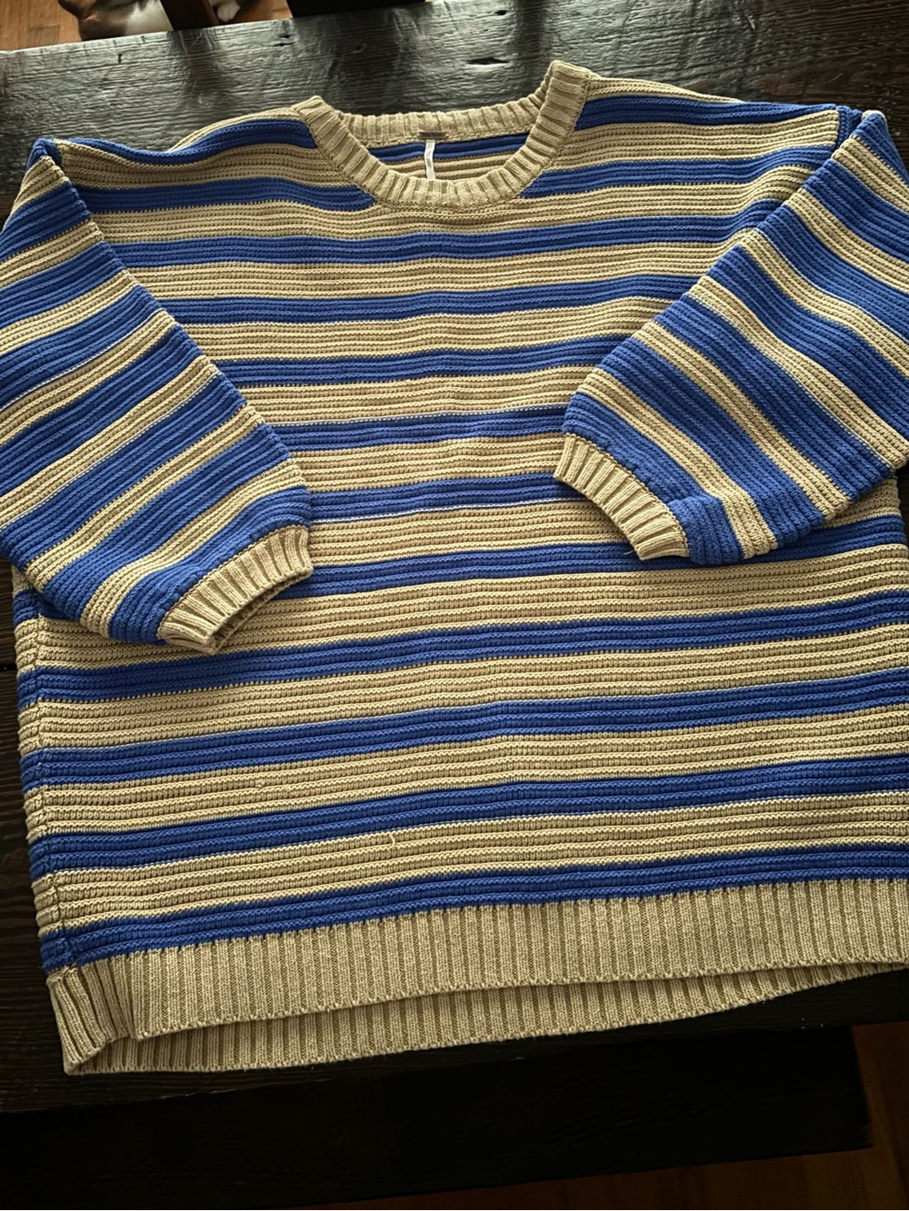 Women’s Free People oversized Striped Crewneck Sweater. Excellent condition!